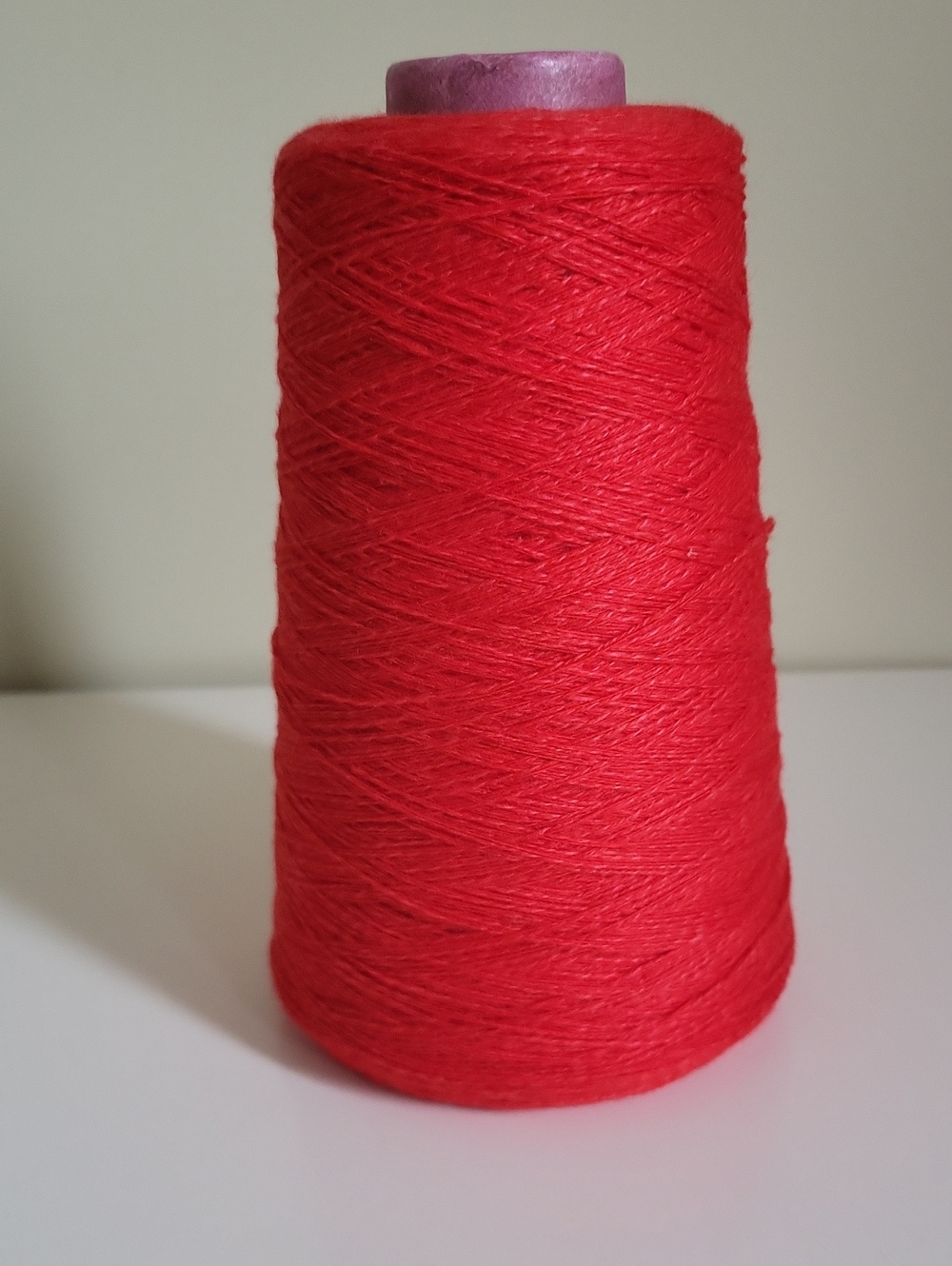 Cashmere Merino Italian Cone Yarn, Lace Weight, 180g/1800m, Poppy Red